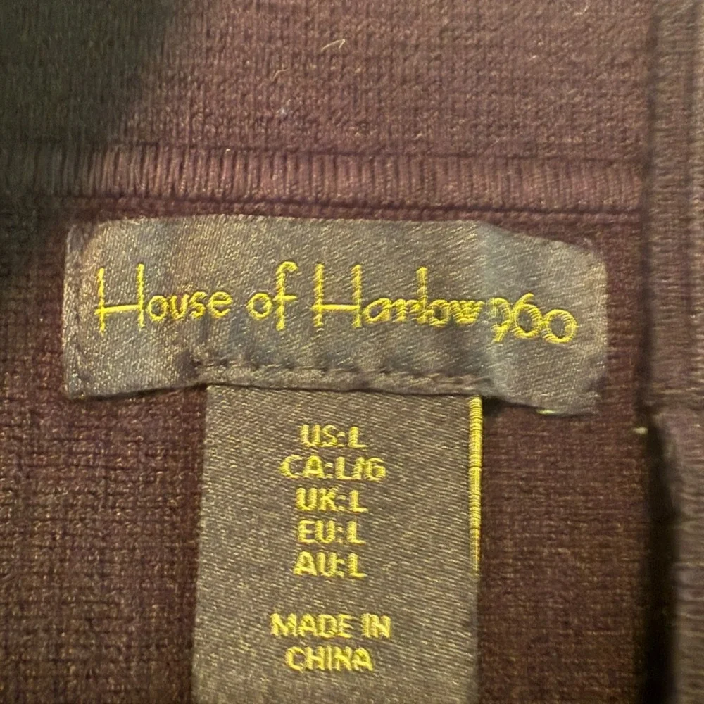 House of Harlow 1960‎ Black Ribbed Knit Mini Skirt Revolve Style Sz L